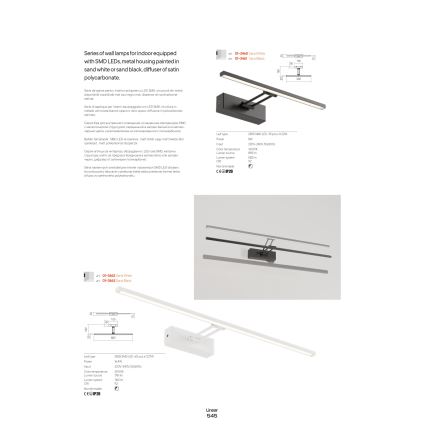 Redo 01-3461 - LED Obrazové svítidlo LINEAR LED/8W/230V 35 cm CRI 92 černá