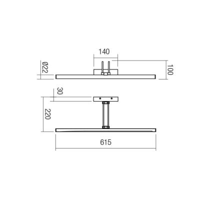 Redo 01-3470 - LED Obrazové svítidlo IKON LED/16,4W/230V 61,5 cm CRI 92 bílá