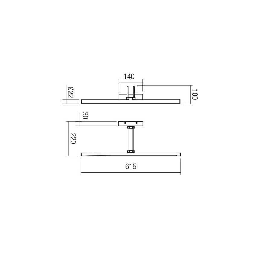Redo 01-3471 - LED Obrazové svítidlo IKON LED/16,4W/230V 61,5 cm CRI 92 černá