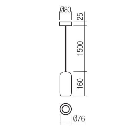 Redo 01-3476 - Lustr na lanku BOOM 1xGU10/10W/230V pr. 7,6 cm hnědá
