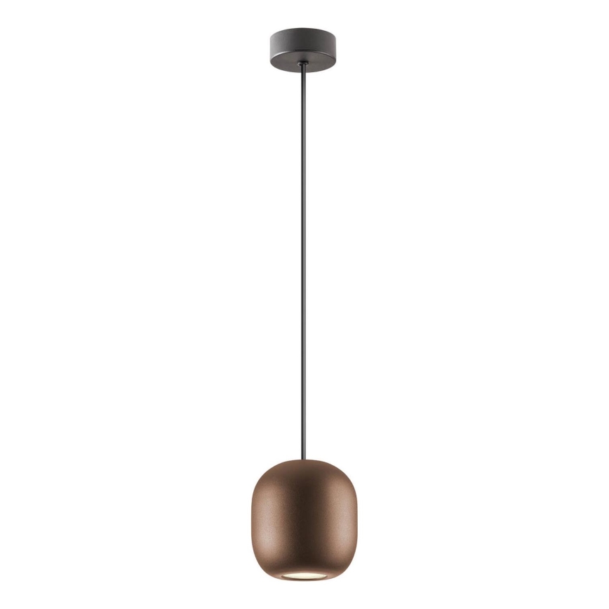 Redo 01-3479 - Lustr na lanku BOOM 1xGU10/10W/230V pr. 12 cm hnědá