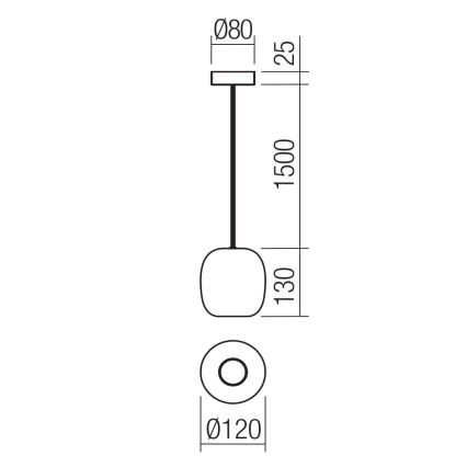 Redo 01-3479 - Lustr na lanku BOOM 1xGU10/10W/230V pr. 12 cm hnědá