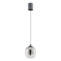 Redo 01-3486 - LED Lustr na lanku KHADI LED/6W/230V CRI 90 pr. 12 cm černá/kouřová