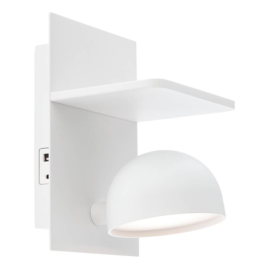 Redo 01-3491 - LED Nástěnné bodové svítidlo SEIBI LED/7W/230V USB CRI 90 bílá