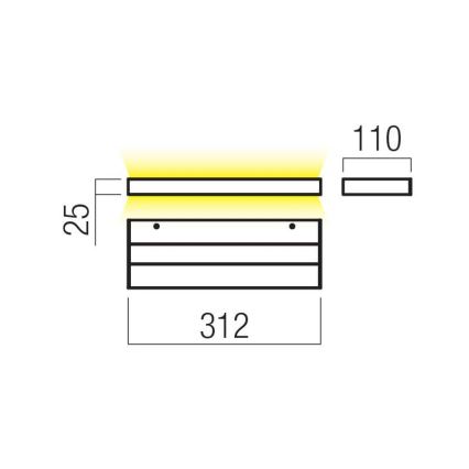 Redo 01-3552 - LED Nástěnné svítidlo SEED LED/15W/230V bílá