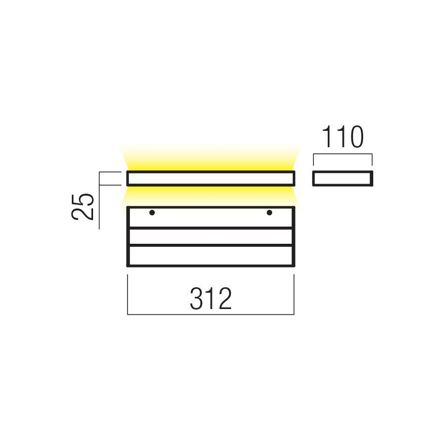 Redo 01-3552 - LED Nástěnné svítidlo SEED LED/15W/230V bílá