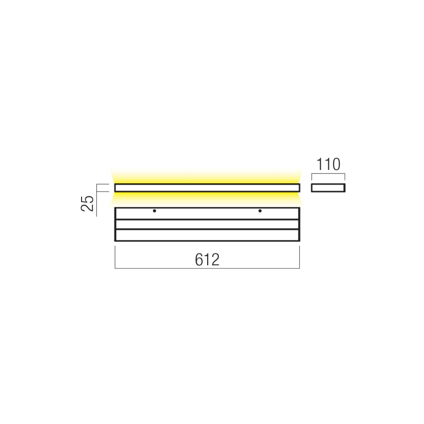 Redo 01-3554 - LED Nástěnné svítidlo SEED LED/30W/230V bílá