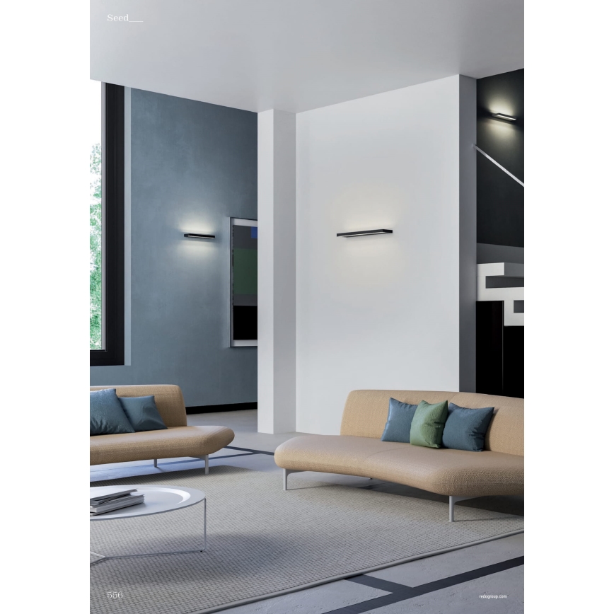 Redo 01-3555 - LED Nástěnné svítidlo SEED LED/30W/230V černá