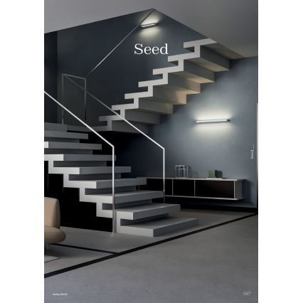 Redo 01-3555 - LED Nástěnné svítidlo SEED LED/30W/230V černá