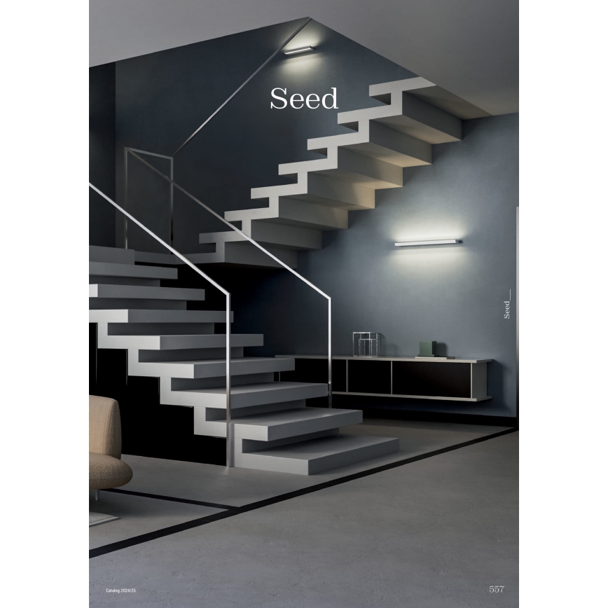 Redo 01-3555 - LED Nástěnné svítidlo SEED LED/30W/230V černá