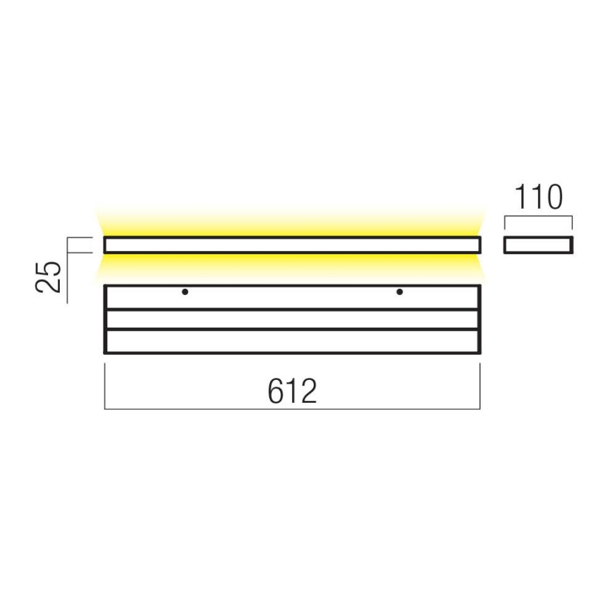 Redo 01-3555 - LED Nástěnné svítidlo SEED LED/30W/230V černá