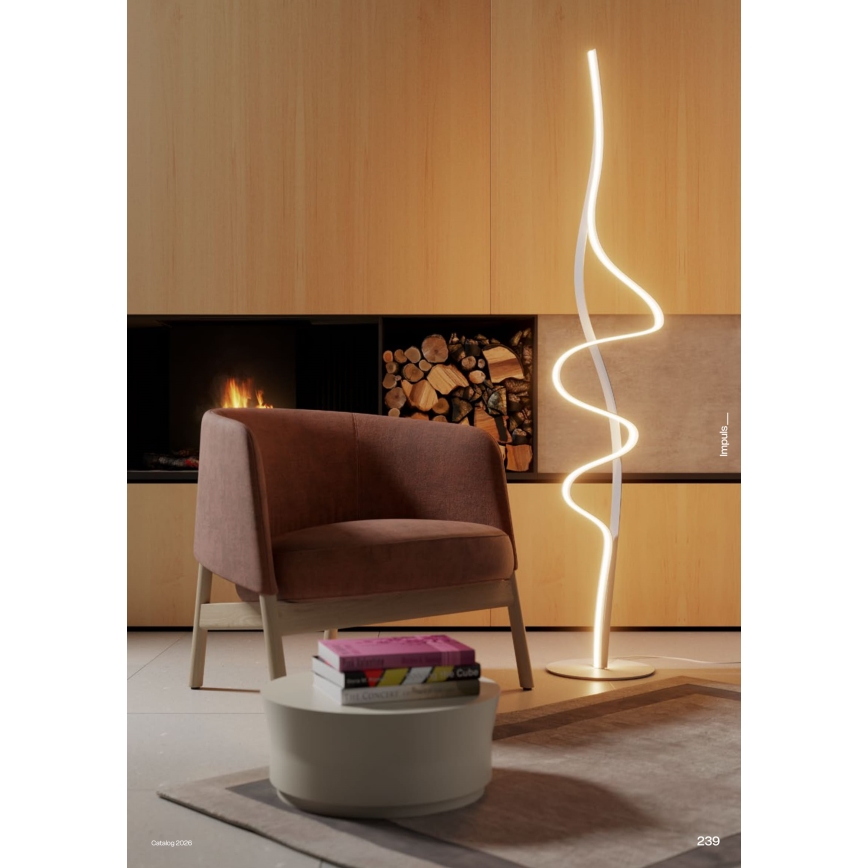 Redo 01-3625 - LED Stmívatelná stojací lampa IMPULS LED/36W/230V zlatá