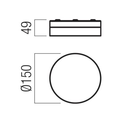 Redo 01-3729 - LED Koupelnové stropní svítidlo FRISBI LED/8W/230V pr. 15 cm CRI 90 IP44 bílá