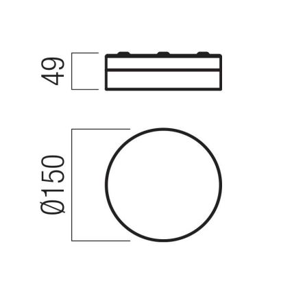 Redo 01-3733 - LED Koupelnové stropní svítidlo FRISBI LED/8W/230V pr. 15 cm CRI 90 IP44 černá