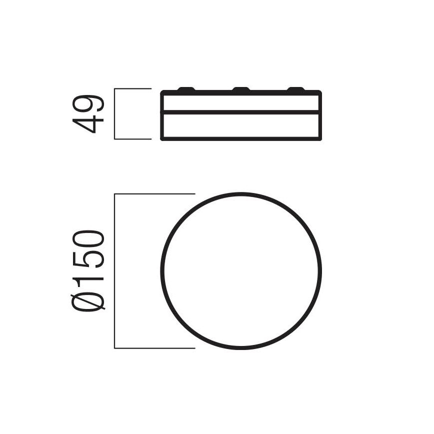 Redo 01-3733 - LED Koupelnové stropní svítidlo FRISBI LED/8W/230V pr. 15 cm CRI 90 IP44 černá