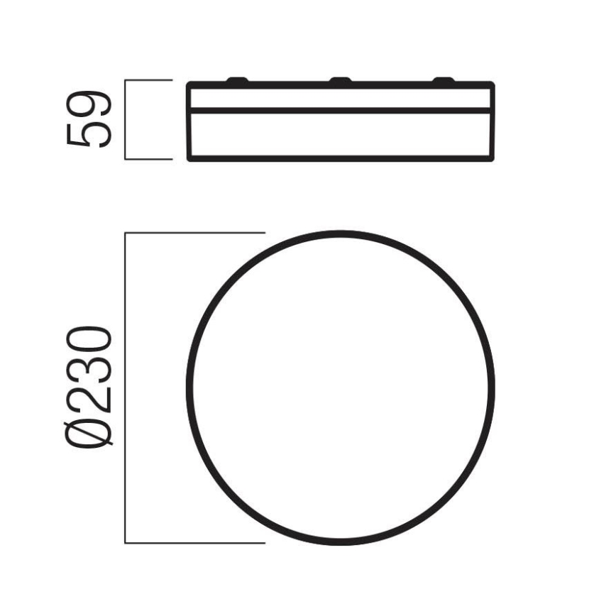 Redo 01-3735 - LED Koupelnové stropní svítidlo FRISBI LED/12W/230V pr. 23 cm CRI 90 3000/4000K IP44 černá