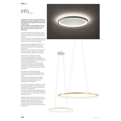 Redo 01-3809 - LED Stmívatelné stropní svítidlo NOBU LED/80W/230V 3000/4000K CRI 90 bílá