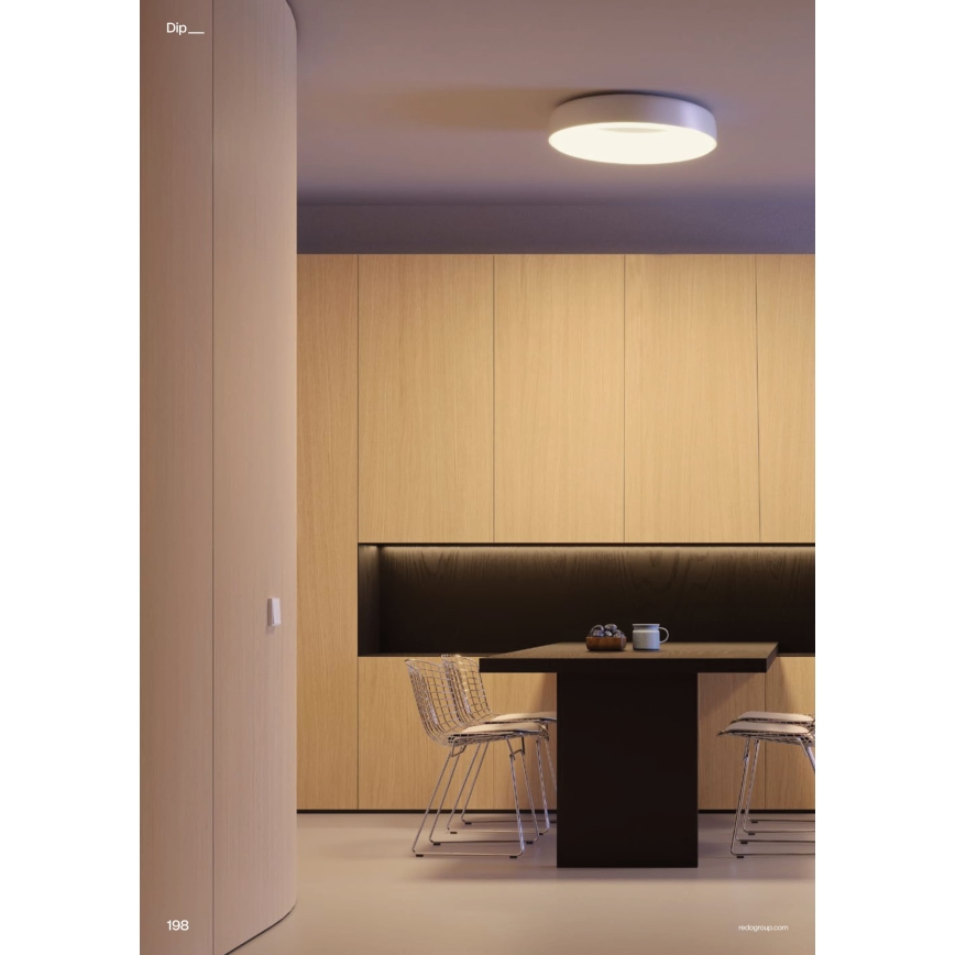 Redo 01-3941 - LED Stropní svítidlo DIP LED/40W/230V 2700/3000/4000/5000/6500K CRI 90 pr. 62,4 cm bílá