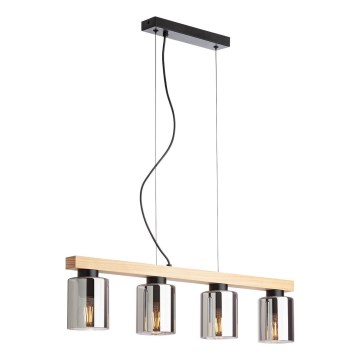 Redo 01-3986 - Lustr na lanku ROTIS 4xE27/15W/230V