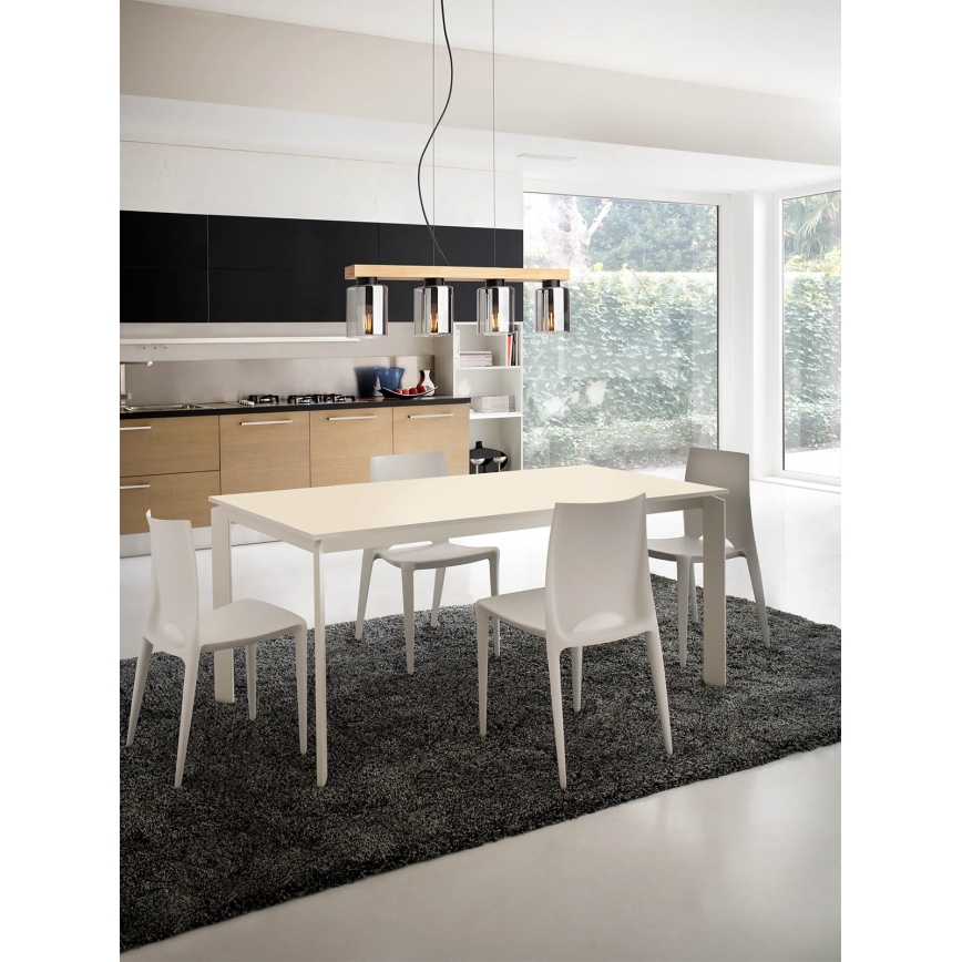 Redo 01-3986 - Lustr na lanku ROTIS 4xE27/15W/230V