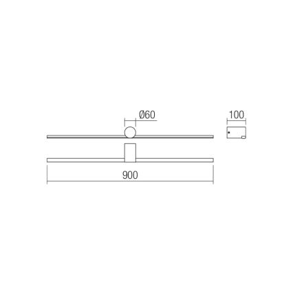 Redo 01-4034 - LED Koupelnové osvětlení zrcadla ROW LED/18W/230V 90 cm IP44 bílá