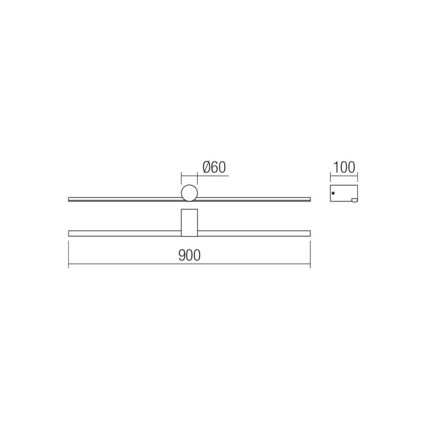 Redo 01-4034 - LED Koupelnové osvětlení zrcadla ROW LED/18W/230V 90 cm IP44 bílá