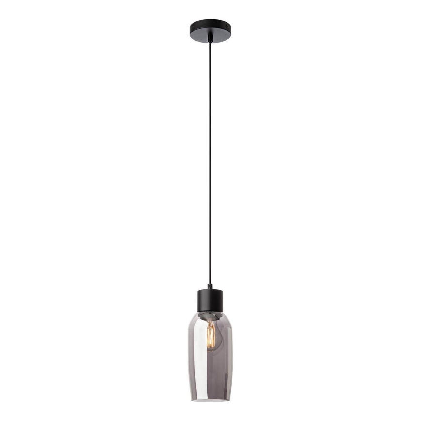 Redo 01-4044 - Lustr na lanku ATLANTIS 1xE27/42W/230V pr. 11 cm černá