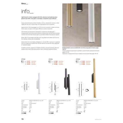 Redo 01-4057 - LED Stmívatelné nástěnné svítidlo NIKOS LED/10W/230V 3000K CRI 90 bílá
