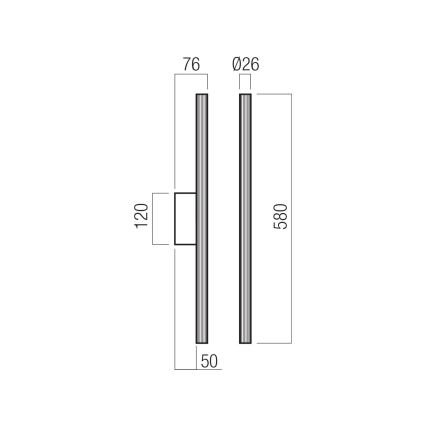 Redo 01-4057 - LED Stmívatelné nástěnné svítidlo NIKOS LED/10W/230V 3000K CRI 90 bílá