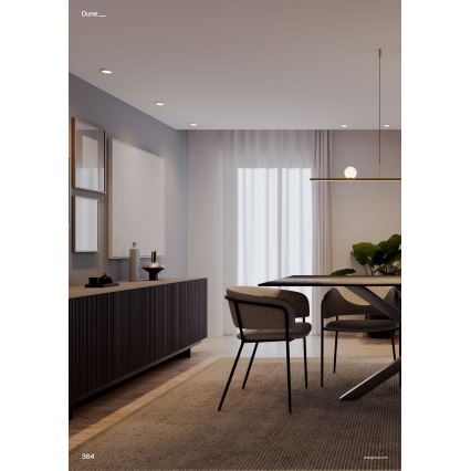 Redo 01-4301 - LED Stmívatelný lustr na lanku DUNE LED/48W/230V 3000K CRI 90 bílá/zlatá