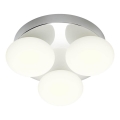 Redo 01-4306 - LED Koupelnové stropní svítidlo OVUM 3xLED/5W/230V 3000/4000K CRI 90 pr. 24 cm IP44 bílá/lesklý chrom