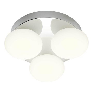 Redo 01-4306 - LED Koupelnové stropní svítidlo OVUM 3xLED/5W/230V 3000/4000K CRI 90 pr. 24 cm IP44 bílá/lesklý chrom