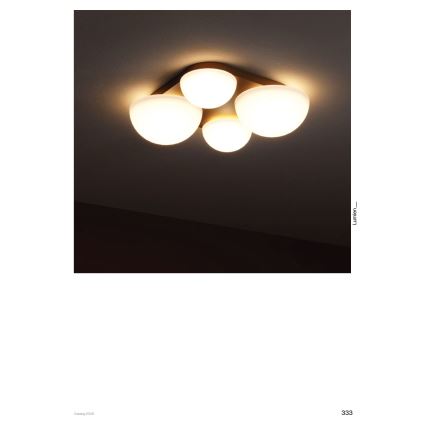 Redo 01-4332 - LED Stropní svítidlo LUMIEN 4xLED/26W/230V 2700/3000K CRI 90 bílá/zlatá