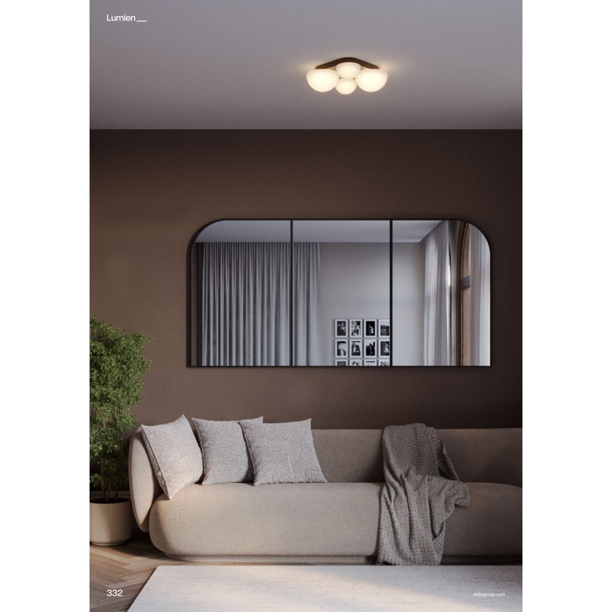 Redo 01-4333 - LED Stropní svítidlo LUMIEN 4xLED/26W/230V 2700/3000K CRI 90 bílá/černá