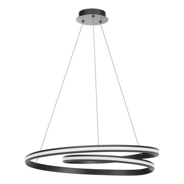Redo 01-4365 - LED Stmívatelný lustr na lanku TORSION LED/60W/230V 2700/3000/4000K CRI 90 pr. 75,2 cm černá