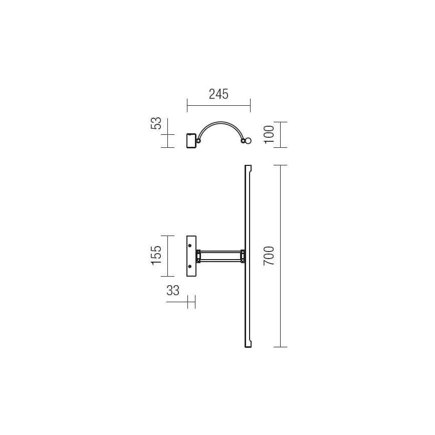 Redo 01-458 - LED Obrazové svítidlo IKON LED/18W/230V 70 cm lesklý chrom
