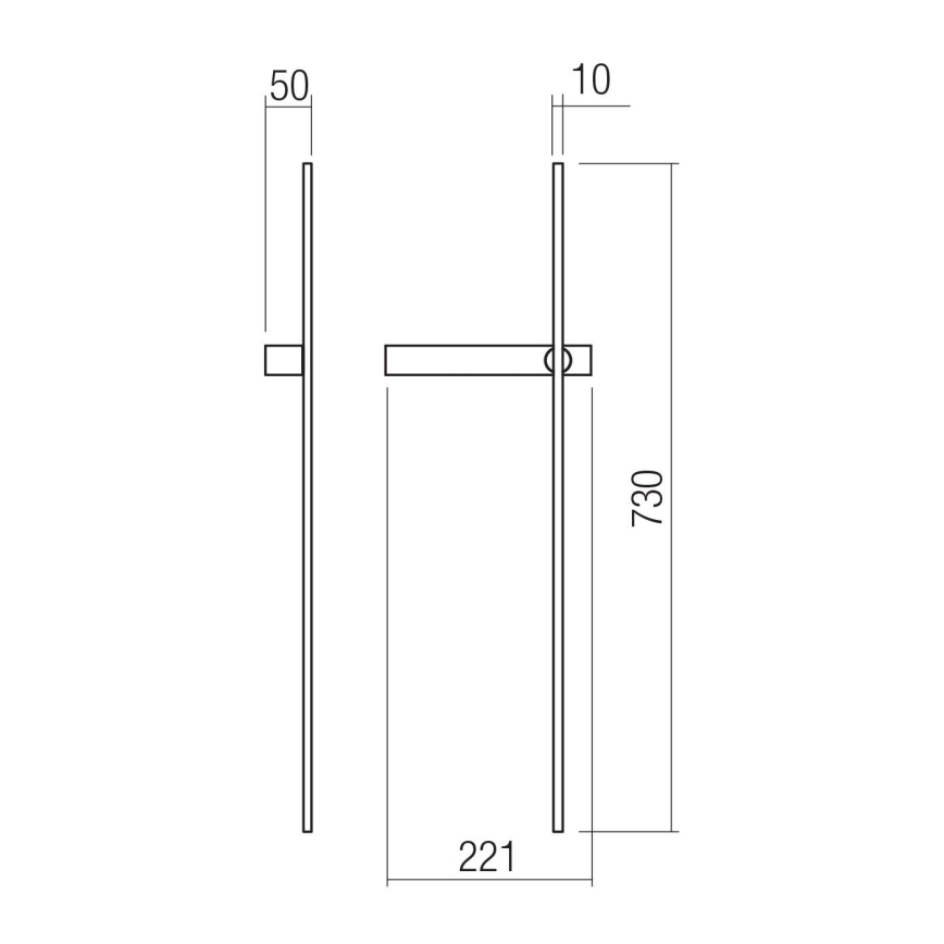 Redo 01-4672 - LED Nástěnné svítidlo TANGENT LED/6W/230V 2700/2850/3000K 73 cm CRI 90 zlatá