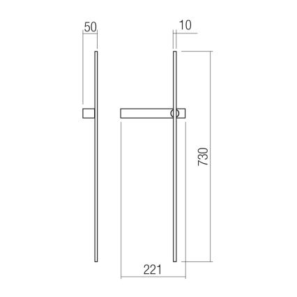 Redo 01-4673 - LED Nástěnné svítidlo TANGENT LED/6W/230V 2700/2850/3000K CRI 90 černá