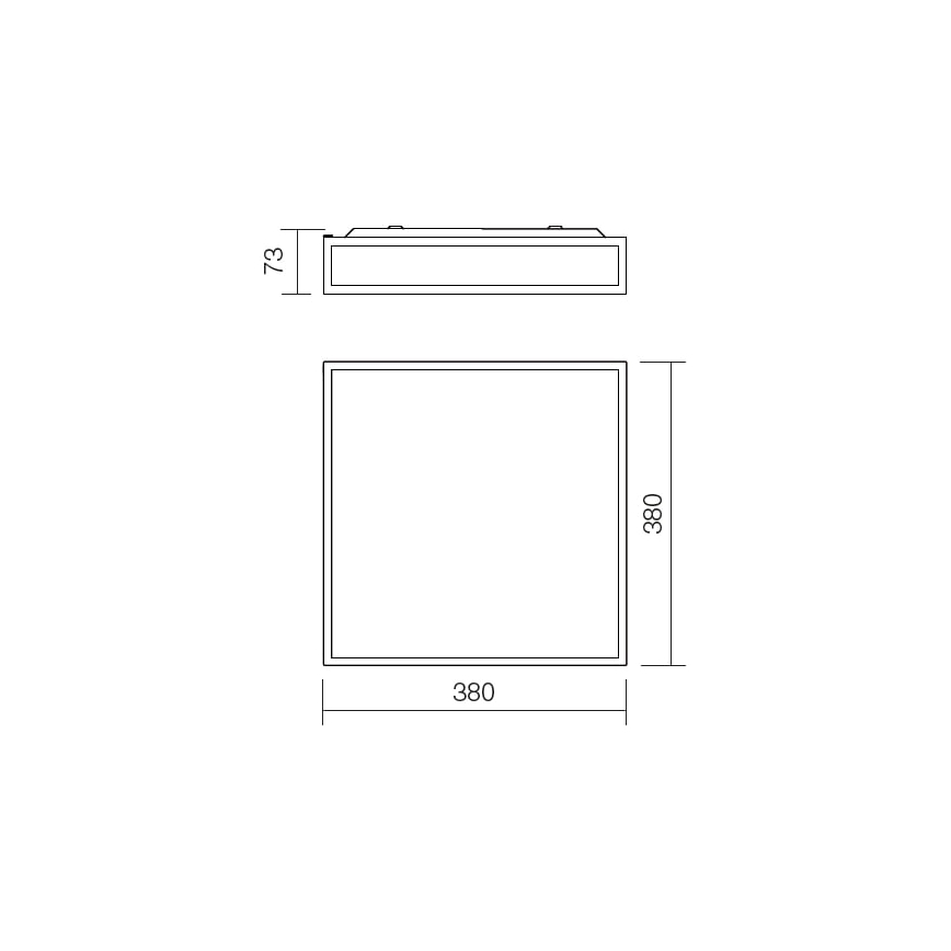 Redo 01-706 - Koupelnové stropní svítidlo EGO 4xE27/60W/230V 38x38 cm IP44