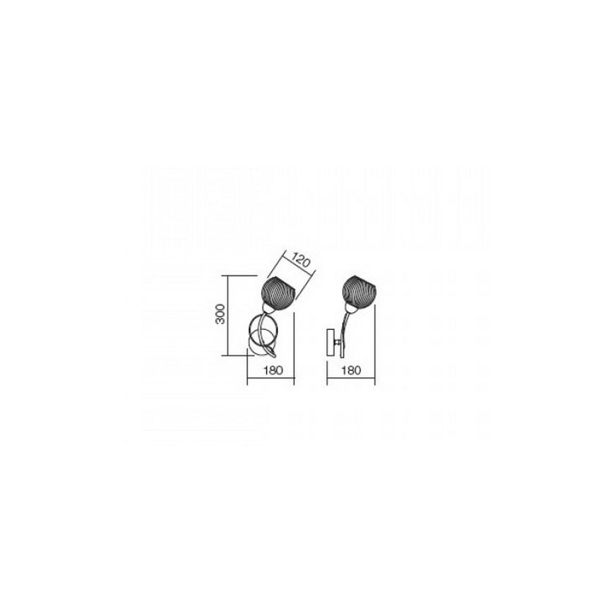 Redo 02-793 - Nástěnná lampa ANNE 1xE14/28W/230V