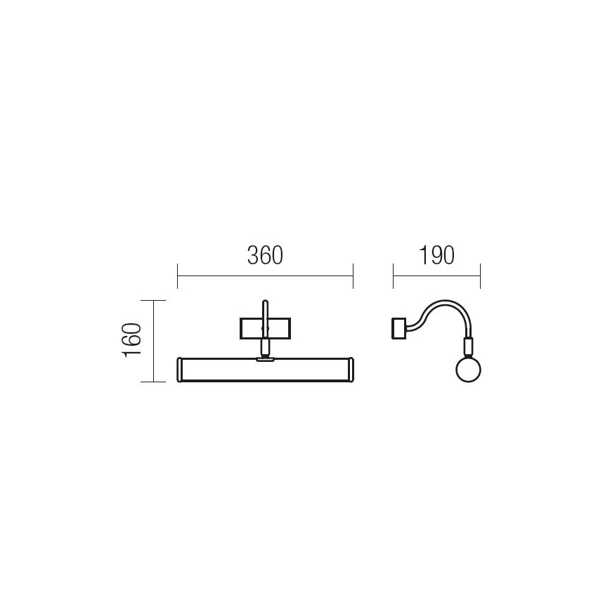 Redo 02-844 - Obrazové svítidlo CAIRO 2xE14/28W/230V 36 cm bílá
