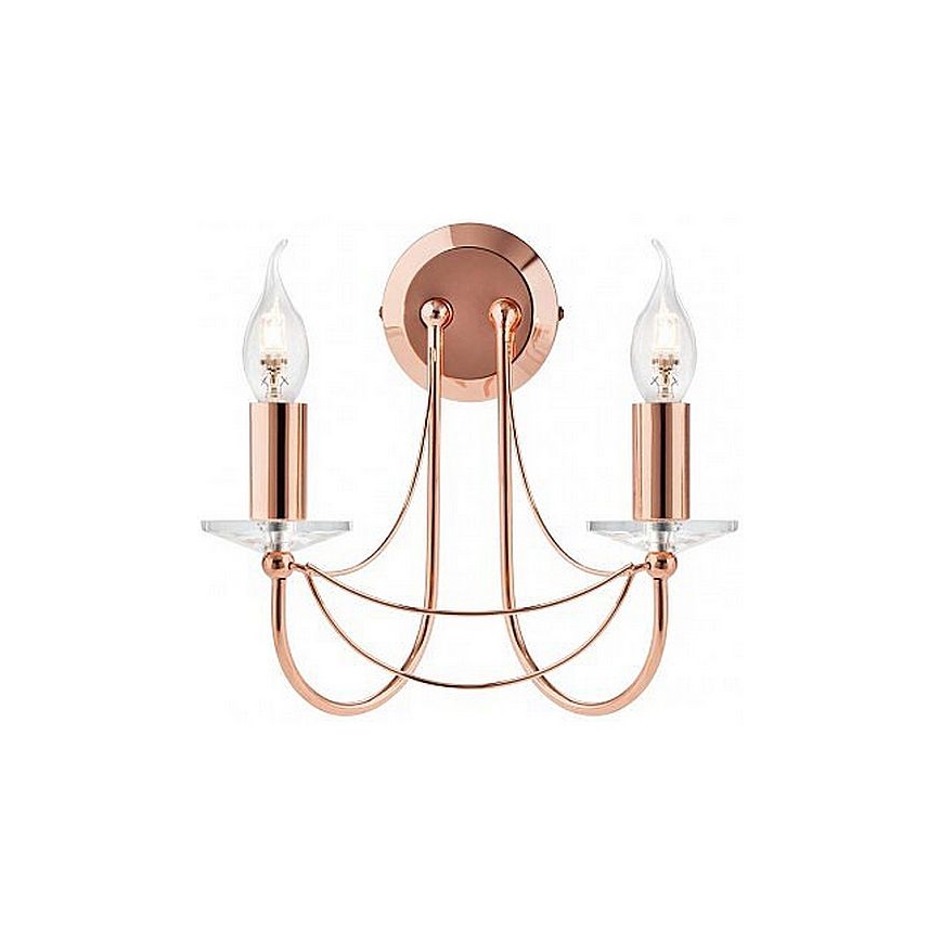 Redo 02-859 - Nástěnná lampa ARIEL 2xE14/28W/230V měď