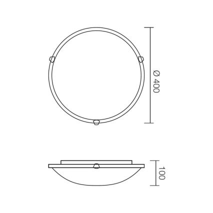Redo 05-393 - Stropní svítidlo VIRGINIA 2xE27/42W/230V pr. 40 cm šedá