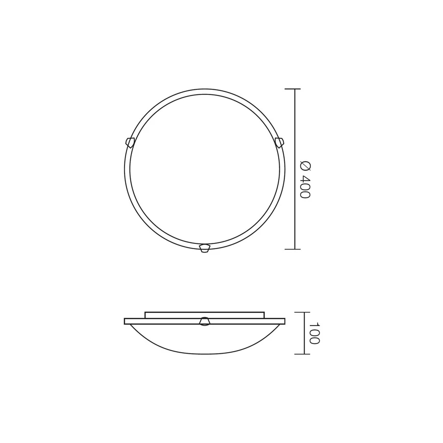Redo 05-393 - Stropní svítidlo VIRGINIA 2xE27/42W/230V pr. 40 cm šedá