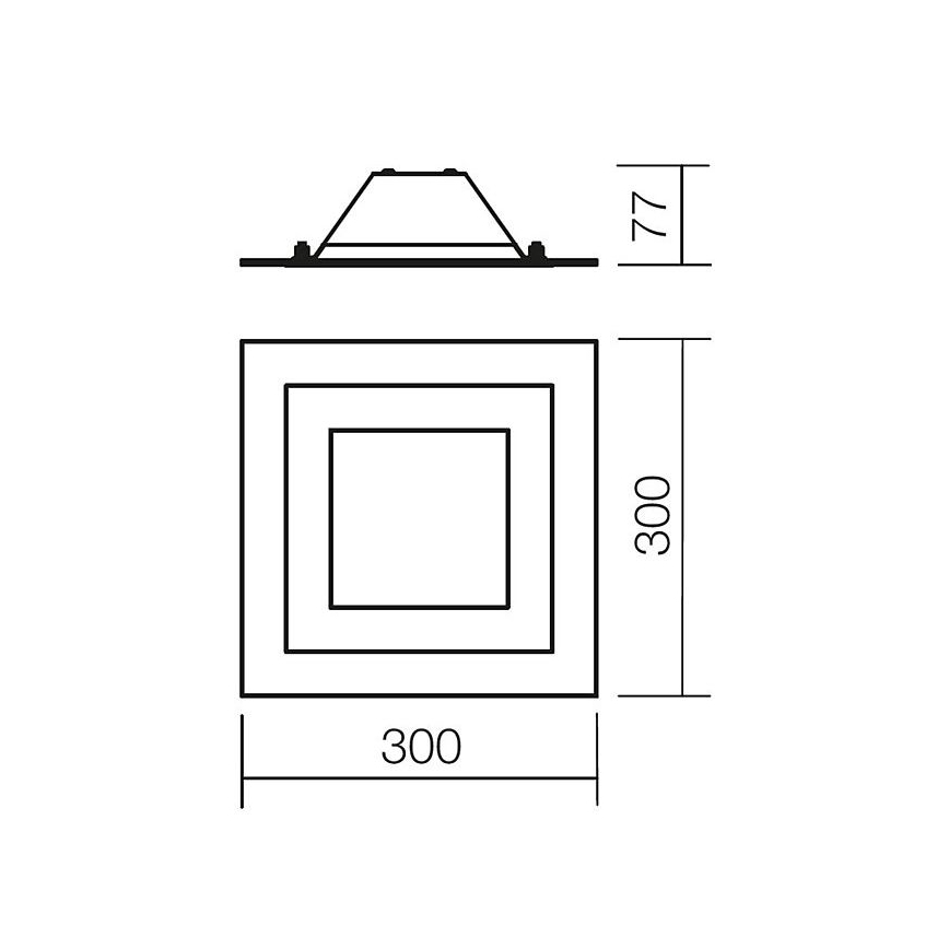 Redo 05-828 - Stropní svítidlo SPECTRE 1xE14/28W/230V 30x30 cm lesklý chrom/bílá