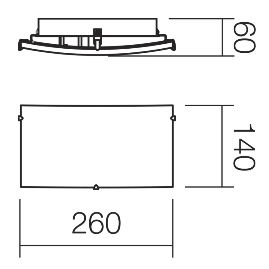 Redo 05-903 - Stropní svítidlo ISIDE 1xE27/42W/230V čirá