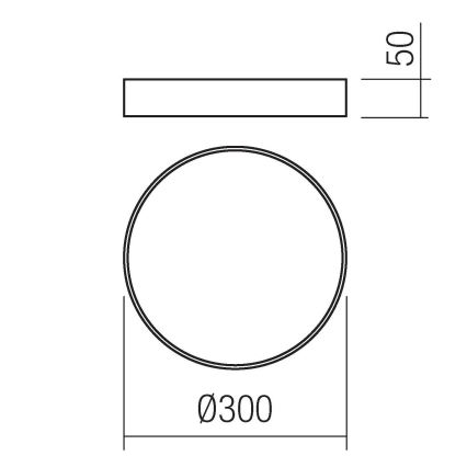 Redo 05-928 - LED Stropní svítidlo KNOB LED/24W/230V 3000K-6500K 30 cm bílá