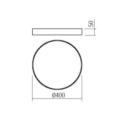 Redo 05-933 - LED Stropní svítidlo KNOB LED/36W/230V 3000K-6500K 40 cm černá