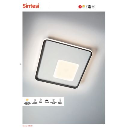 Redo 05-961 - LED Stmívatelné stropní svítidlo SINTESI LED/53W/230V 45x45 cm 3000-6000K + dálkové ovládání
