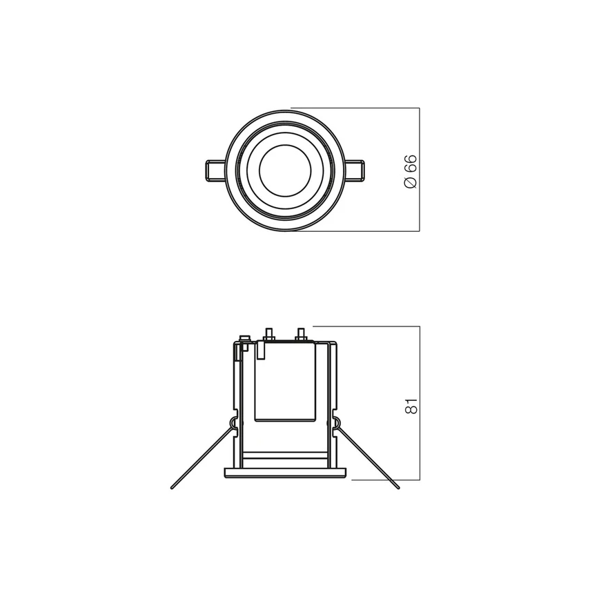 Redo 70215 - Podhledové svítidlo FR 1xE14/30W/230V matný chrom